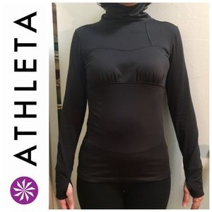 ATHLETA Cold Weather Workout Top - Black